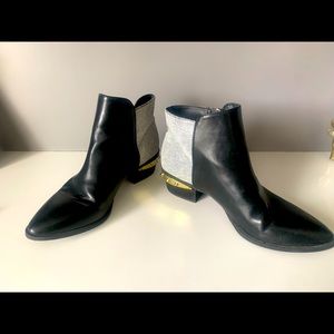 SOLD. Circus By Sam Edleman Black Leather Gold Studded Ankle Booties -7 Too Cute